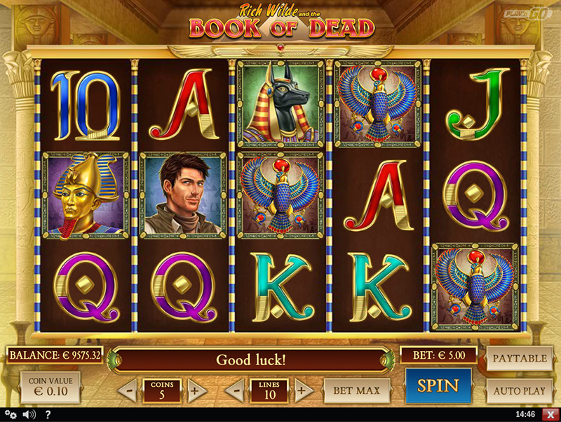 Hjulen i Book of Dead online slot